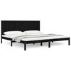 vidaXL Sengeramme svart heltre furu 180x200 cm Super King