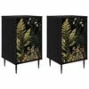 vidaXL Nattbordskap RHENEN 2 stk. Svart eik 36 x 33 x 61 cm