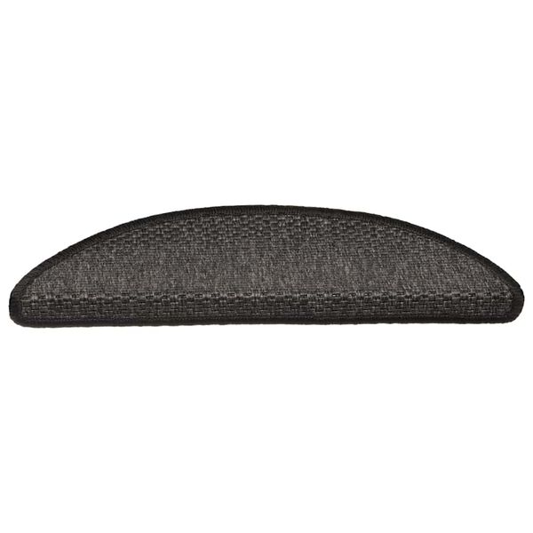 vidaXL Selvklebende trappematter sisal 30 stk 56x17x3 cm antrasitt