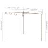 vidaXL Hagepergola antikk brun 4x3x2,5 m jern