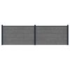 vidaXL Gjerdeplate 2 pcs WPC og Aluminium Gr&aring;