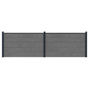 vidaXL Gjerdeplate 2 pcs WPC og Aluminium Gr&aring;