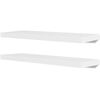 vidaXL Flytende vegghyller 2 stk MDF bok/DVD-oppbevaring hvit