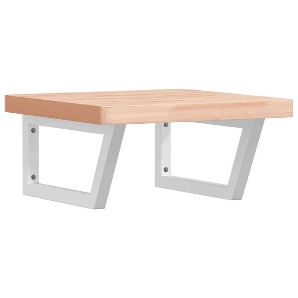 vidaXL Servanthylle veggmontert st&aring;l og heltre b&oslash;ketre