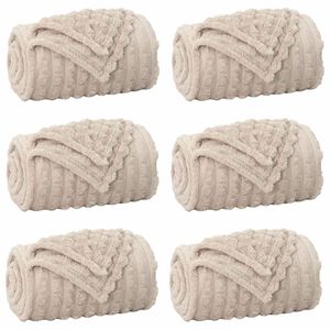vidaXL Kastepledd 6 stk. Beige 150 x 130 cm 2.85 kg Fleece