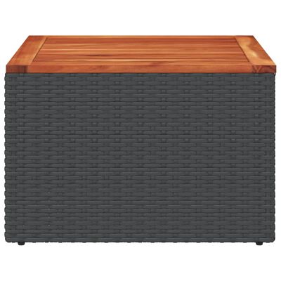 vidaXL Hagebord svart 55x55x37 cm polyrotting og akasie