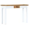 vidaXL Konsollbord hvit og brun 110x35x75 cm heltre mango