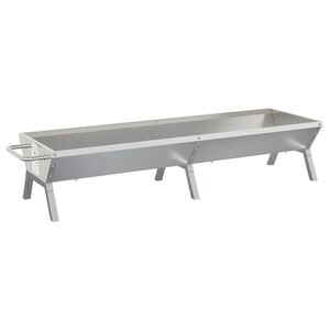 vidaXL Grillbrett s&oslash;lv 158x42x31 cm rustfritt st&aring;l