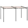 vidaXL Paviljong med uttrekkbart tak 400x300x233 cm kremhvit