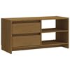 vidaXL TV-benk 80x31x39 cm heltre furu honningbrun