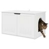 vidaXL Katt Hus Glanset Hvit 85 x 55 x 53,5 cm Konstruert tre