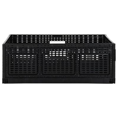 vidaXL Sammenleggbar kasse 60x40x22 cm svart 46 L