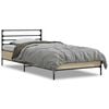 vidaXL Sengeramme sonoma eik 75x190 cm konstruert tre og metall
