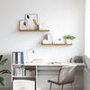 vidaXL Vegghylle 2 pcs Brun 80 x 23,5 x 4 cm Konstruert tre