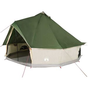 vidaXL Tipi-telt for camping 6 personer gr&oslash;nn vanntett