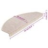 vidaXL Trappematter 10 stk 65x24x4 cm taupe halvrund store