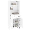 vidaXL Highboard hvit 69,5x34x180 cm konstruert tre