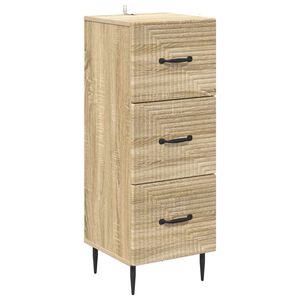 vidaXL Skuffeskap Sonoma eik 33 x 34,5 x 89,5 cm Konstruert tre