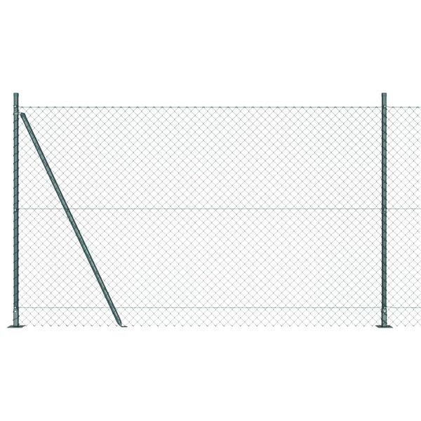 vidaXL Gjerdep&aring;le gr&oslash;nn 10 x 1,4 m (60 x 60 mm nett) St&aring;l og PVC