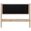 vidaXL Polstret sengegavl med hodegjerde Brun 100 cm Massiv furu