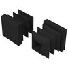 vidaXL Endelokk 2 stk. Svart 15 x 15 x 15 mm PP