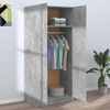 vidaXL Garderobe betonggr&aring; 80x52x180 cm konstruert tre