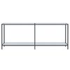 vidaXL Konsollbord hvit 200x35x75,5 cm herdet glass