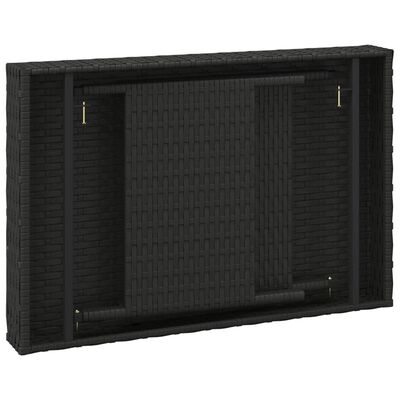 vidaXL Sammenleggbart sidebord svart 60x40x38 cm polyrotting