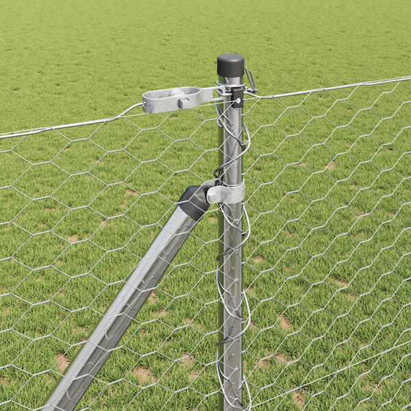 vidaXL Gjerdep&aring;le s&oslash;lv 10 x 1,4 m (36 mm netting) St&aring;l