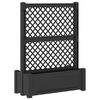 vidaXL Stor plantekasse med espalier Antrasitt 99,5 x 43 x 133,5 PP