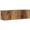 vidaXL TV-skapsett 7 deler veggmontert gammelt tre konstruert tre