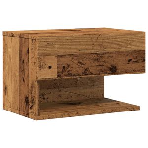 vidaXL Vegghengt nattbord gammelt tre
