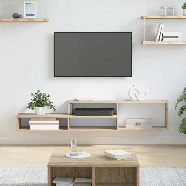 vidaXL VeggTV-stativ 150x25x28,5cm Konstruert tre