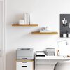 vidaXL Vegghylle 2 pcs Beige 60 x 23,5 x 4 cm Konstruert tre