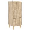 vidaXL Skuffeskap Sonoma eik 33 x 34,5 x 90 cm Konstruert tre