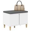 vidaXL Gangbenk Hvit 60 x 38 x 46 cm Konstruert treverk og stoff