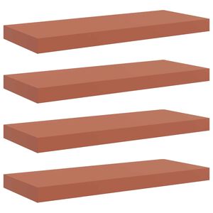 vidaXL Vegghylle 4 stk. R&oslash;d 60 x 23,5 x 3,8 cm Konstruert tre