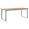 vidaXL Hagebord Gr&aring; 200 x 90 x 75 cm Solid akasietre