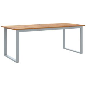 vidaXL Hagebord Gr&aring; 200 x 90 x 75 cm Solid akasietre