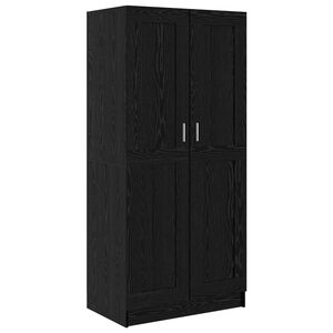 vidaXL Garderobeskap Svart Eik 82,5 x 51,5 x 180 cm Konstruert tre
