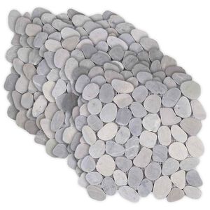 vidaXL Pebble Fliser Gr&aring; 30 x 30 cm Elvestein