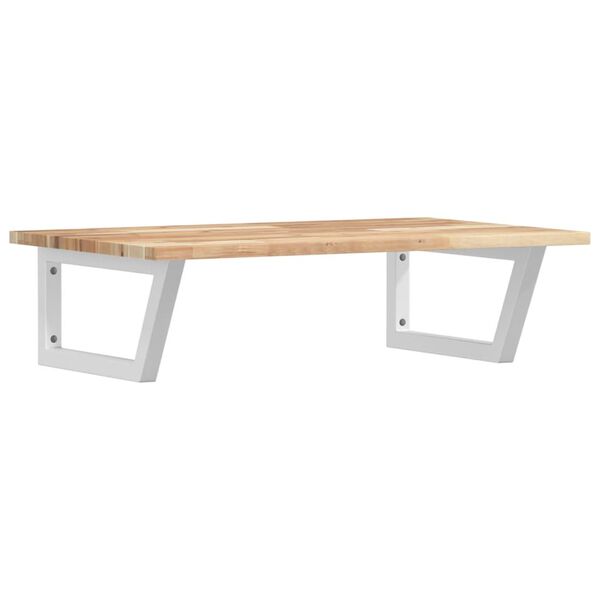 vidaXL Servanthylle veggmontert st&aring;l og heltre akasie