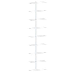 vidaXL Veggmontert vinstativ for 9 flasker hvit jern