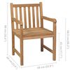 vidaXL Utestoler 4 stk heltre teak
