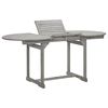 vidaXL Utend&oslash;rs spisebord (120-170)x80x75 cm heltre akasie