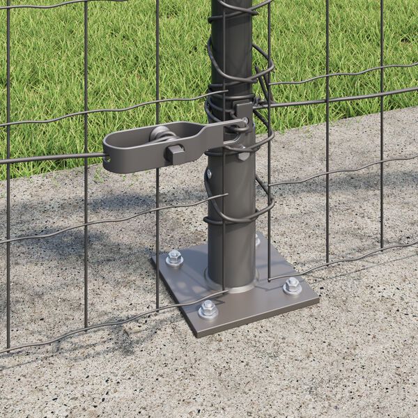 vidaXL Gjerde med innlegg. Gr&aring; 1 x 25 m St&aring;l