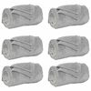 vidaXL Kastepledd 6 pcs Gr&aring; 220 x 240 cm Fleece