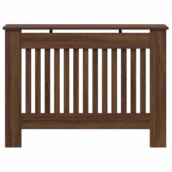 vidaXL Radiator Deksel Brun Eik 112 x 19 x 81,5 cm Konstruert tre