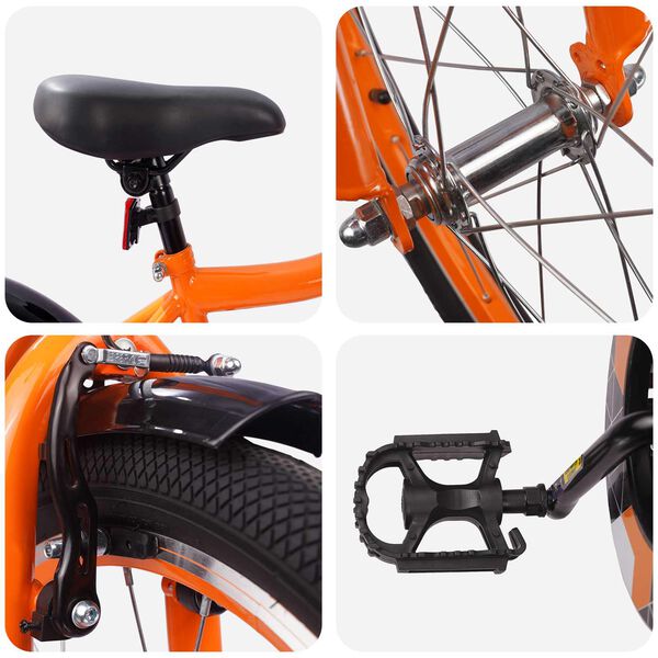 vidaXL Barnesykkel 20 Tommer for 6-11 &aring;r gammel Oransje