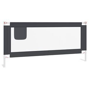 vidaXL Sengehest sm&aring;barn m&oslash;rkegr&aring; 200x25 cm stoff